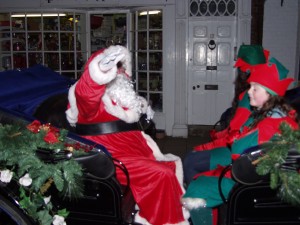 Father Christmas in Rye with the Reindeer is a popular attraction for the Children